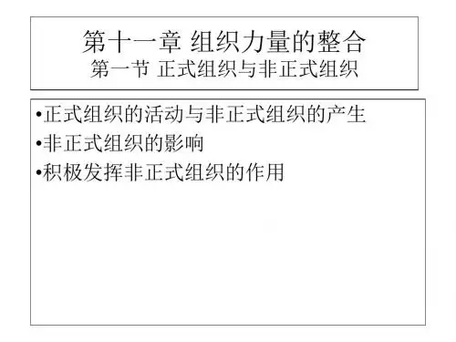 组织力量的整合概述(PPT 40张)