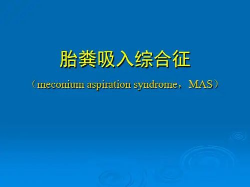 新生儿胎粪吸入综合征PPT医学课件