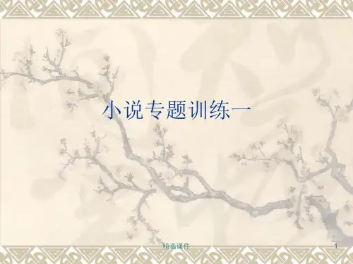 小说赏析公开课侯银匠