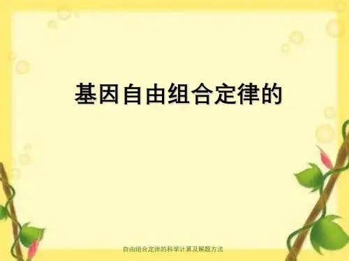 自由组合定律的科学计算及解题方法