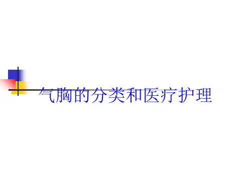 气胸的分类和医疗护理培训课件