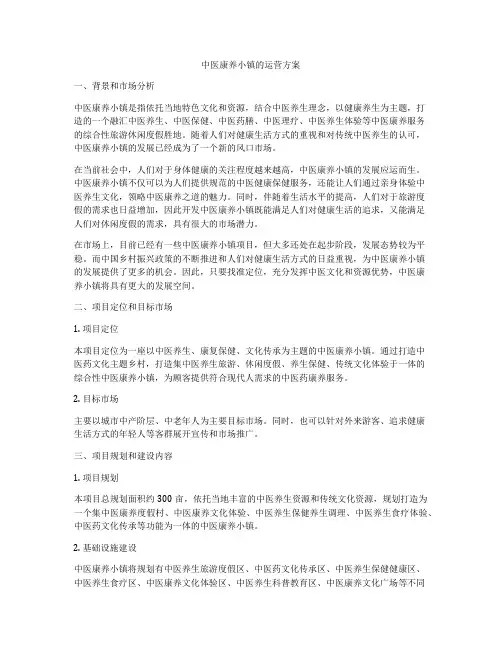 中医康养小镇的运营方案