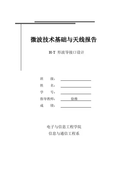 H-T形波导接口设计