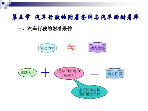 汽车行驶的附着条件与汽车的附着率.