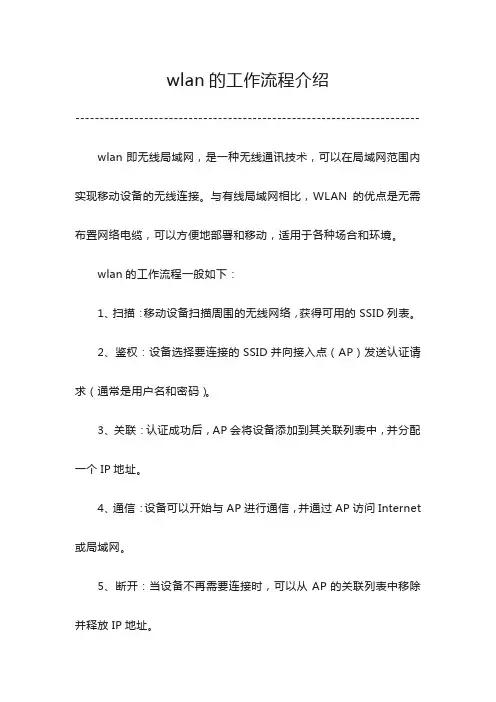 wlan的工作流程