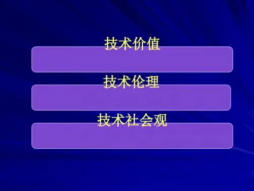 技术价值与技术社会观讲义(PPT47张)