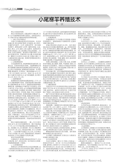 小尾寒羊养殖技术