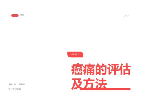 癌痛的评估及方法