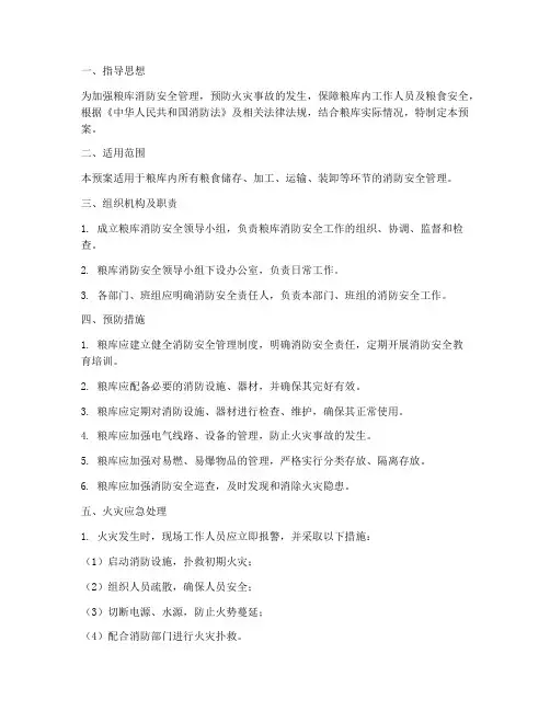 粮库_消防安全应急预案