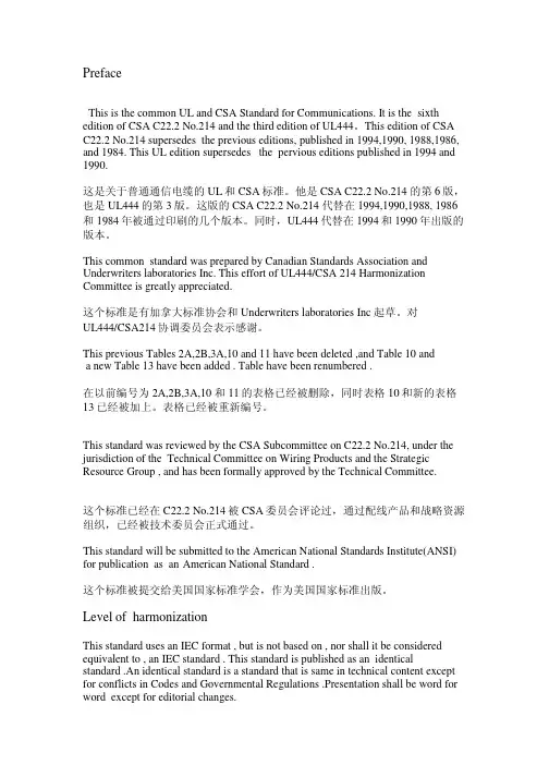 UL444-2006(中文版 通信类标准)