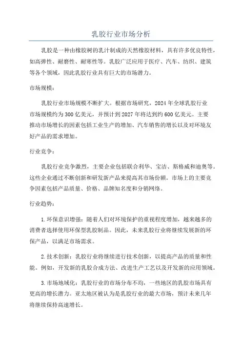 乳胶行业市场分析