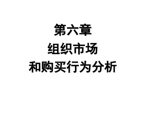 第六章 组织市场分析