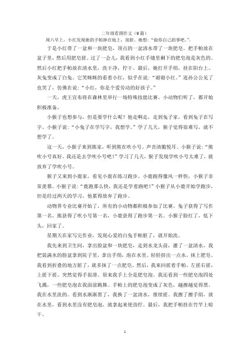 二年级看图作文(9篇)