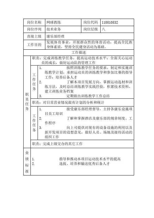 网球教练(新版)