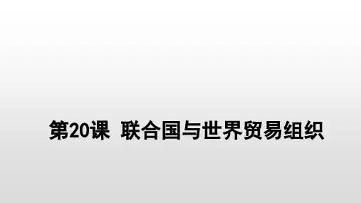 人教部编版九年级历史下册第20课联合国和世界贸易组织