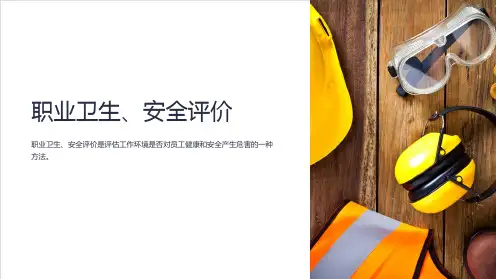 职业卫生、安全评价