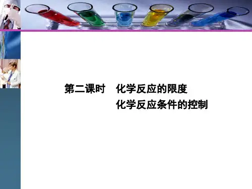 高中新人教版化学必修第二册6.2第二课时 化学反应的限度 化学反应条件的控制
