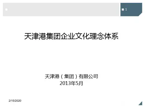 天津港集团企业文化理念体系PPT课件