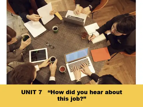 新生代英语 基础教程2(第二版)教学课件U7