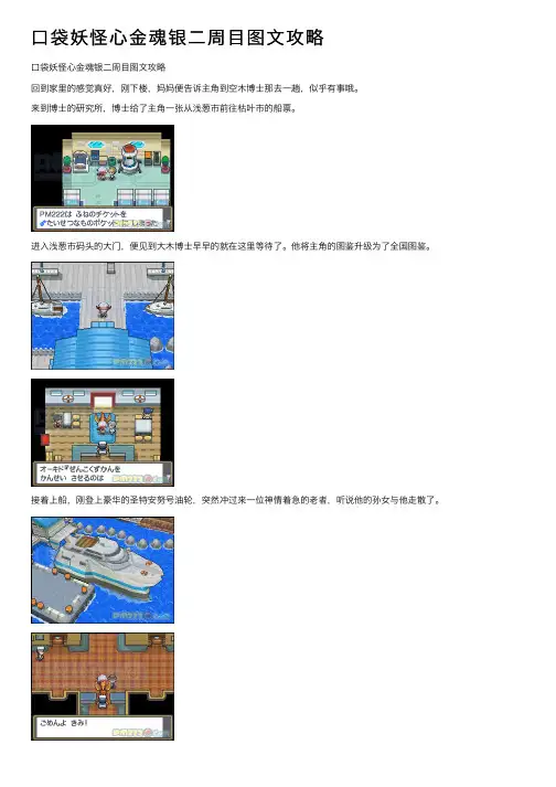 口袋妖怪心金魂银二周目图文攻略