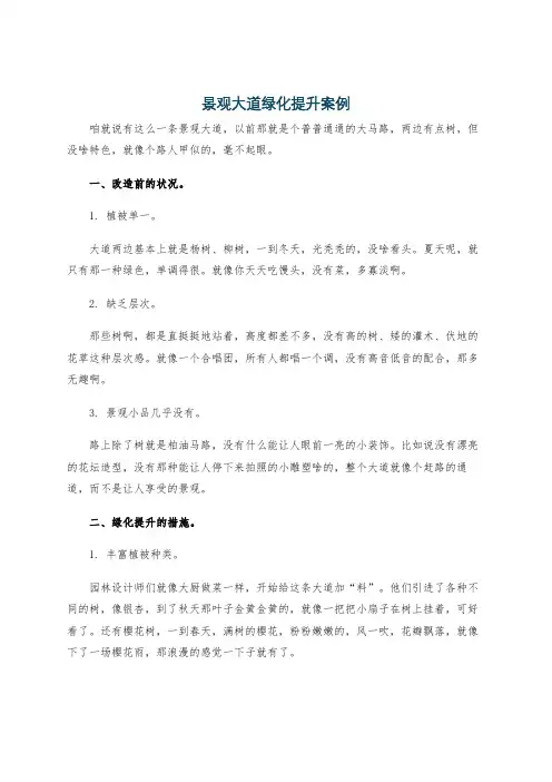 景观大道绿化提升案例