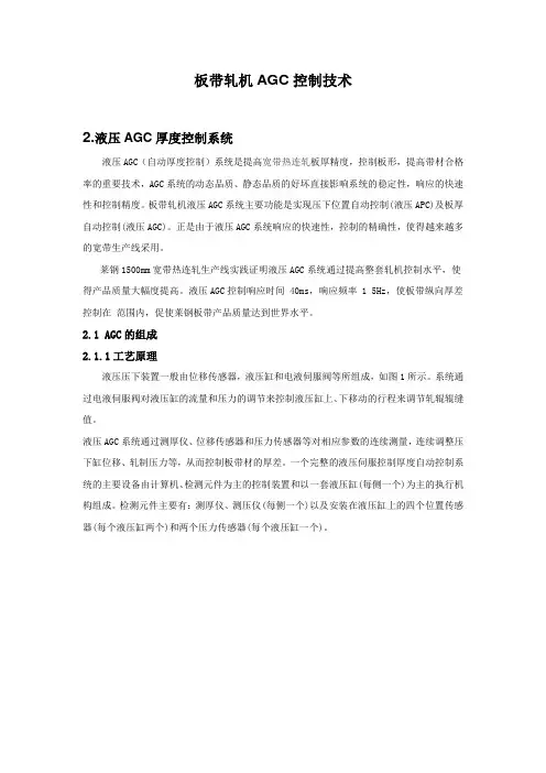 板带轧机AGC控制技术