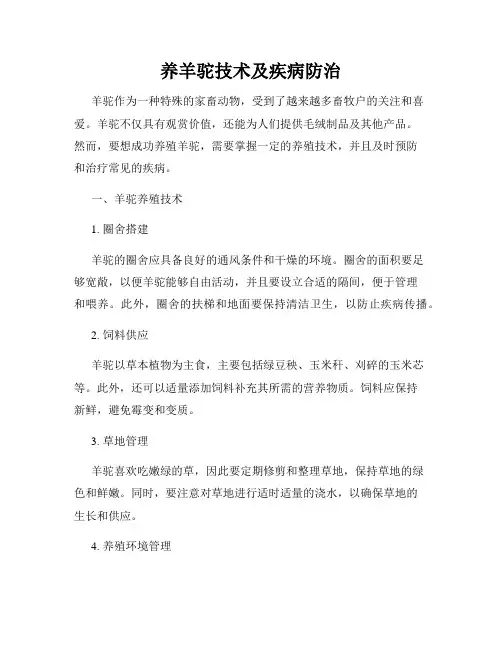 养羊驼技术及疾病防治