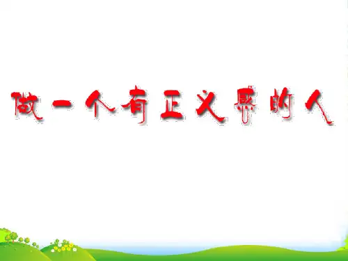 九年级政治 做一个有正义感的人课件 鲁教