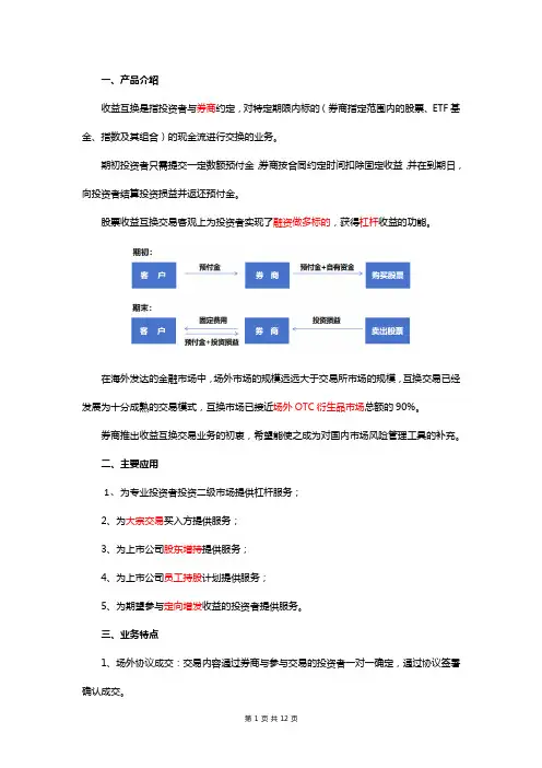 收益互换业务和DMA业务简介