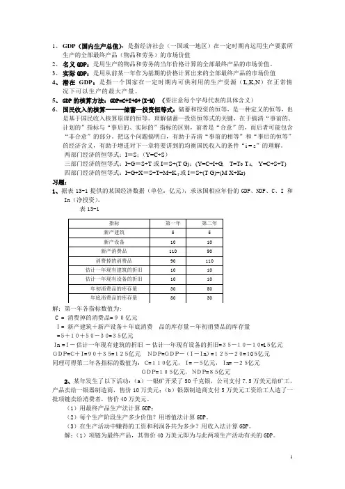 西方经济学复习重点(自己整理).doc