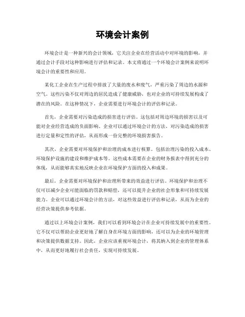 环境会计案例