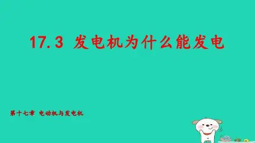 九年级物理下册第十七章电动机与发电机：发电机为什么能发电授课pptx课件新版粤教沪版