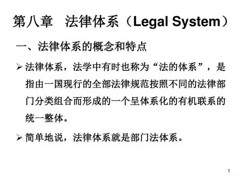 法理学 第8章  法律体系.