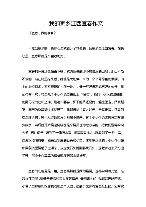 我的家乡江西宜春作文
