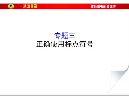2017高三语文专题复习----标点符号解析精选课件PPT