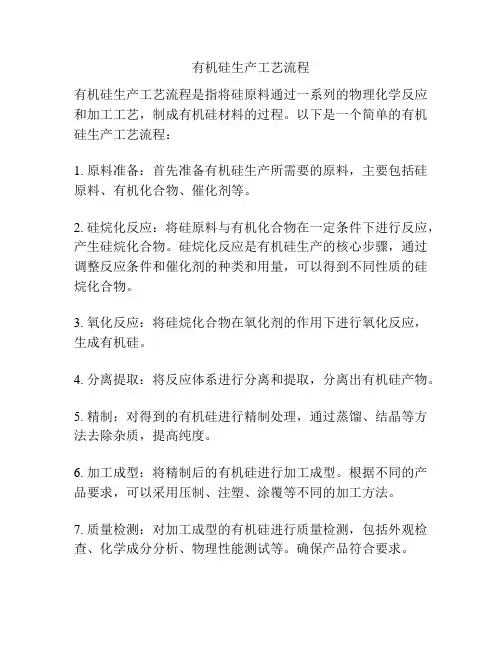 有机硅生产工艺流程