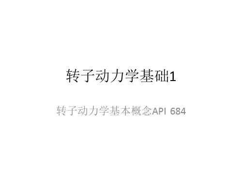 转子动力学培训 (API 684学习)