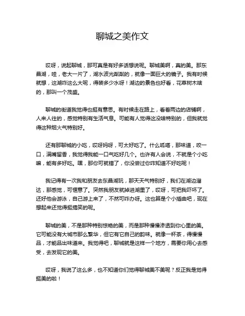 聊城之美作文