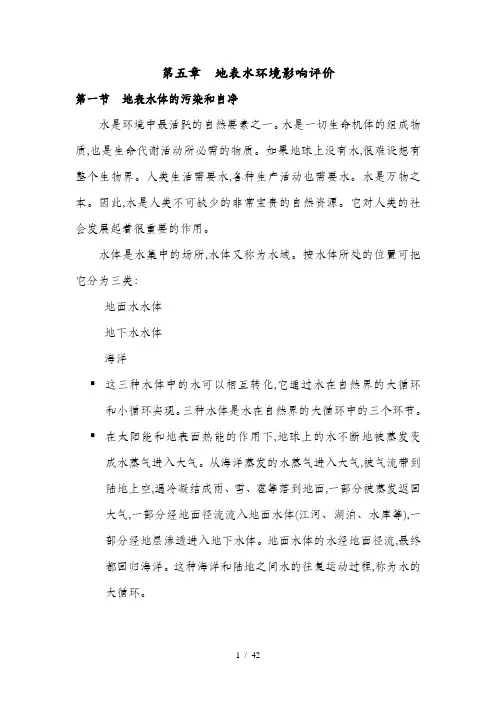 地表水环境影响评价概述(doc 43页)