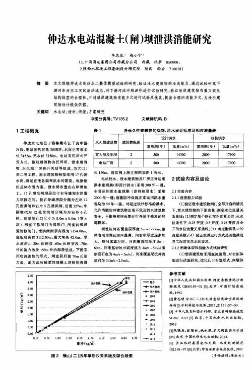 仲达水电站混凝土(闸)坝泄洪消能研究