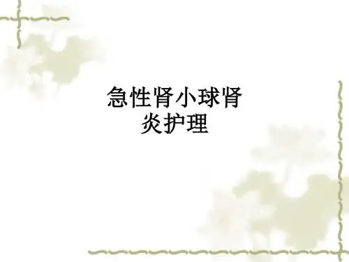 急性肾小球肾炎护理ppt课件