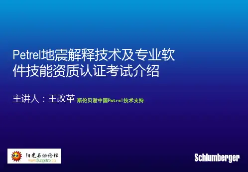 Petrel地震解释技术及专业软件技能资质认证考试介绍