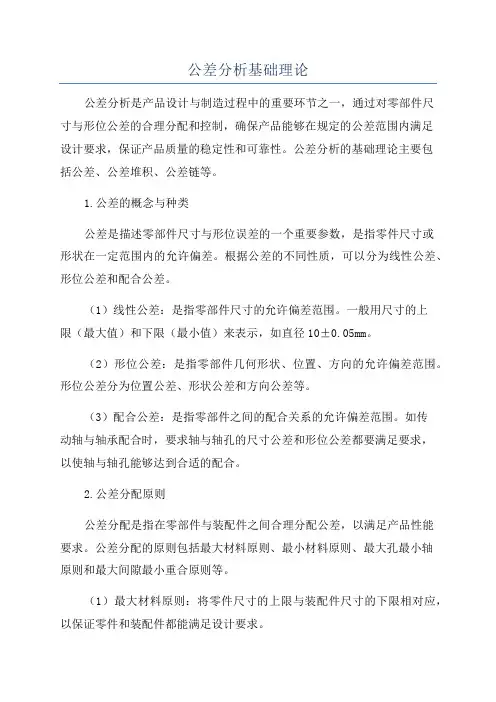 公差分析基础理论