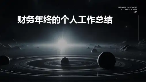 财务年终的个人工作总结PPT