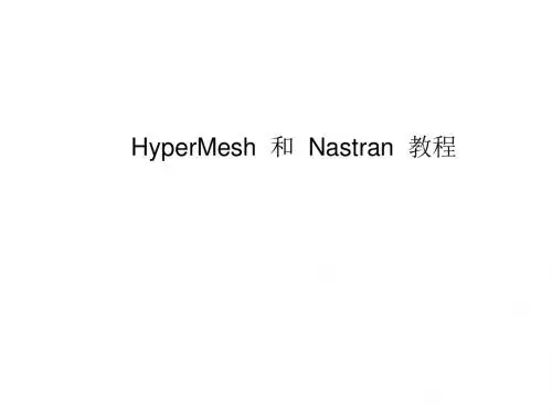 HyperMesh  与  Nastran  教程课件-精品文档