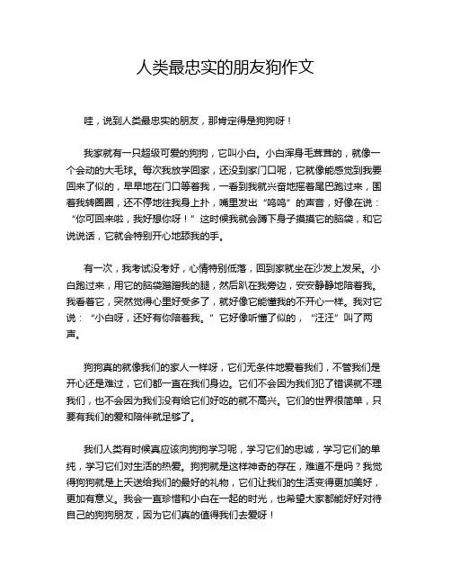 人类最忠实的朋友狗作文
