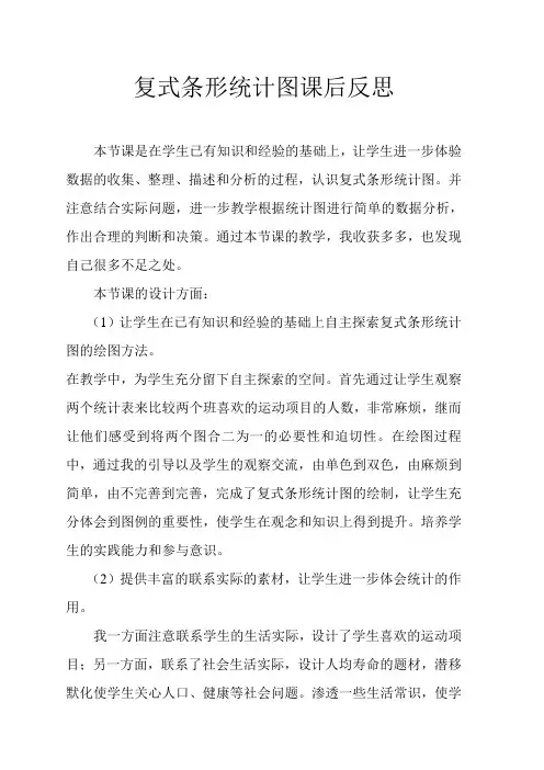 复式条形统计图课后反思