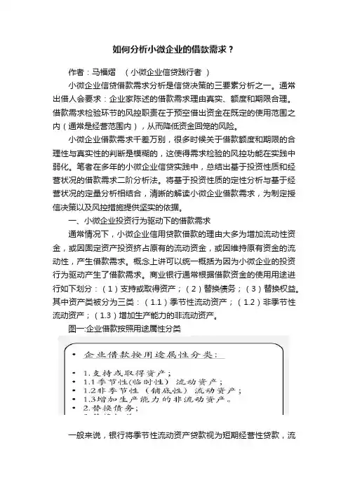 如何分析小微企业的借款需求？
