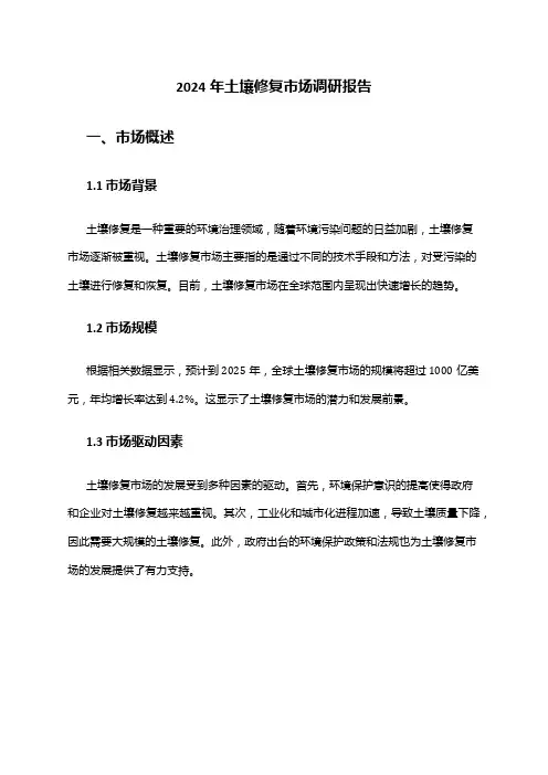 2024年土壤修复市场调研报告