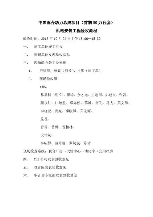 机电安装工程竣工验收流程 (1)